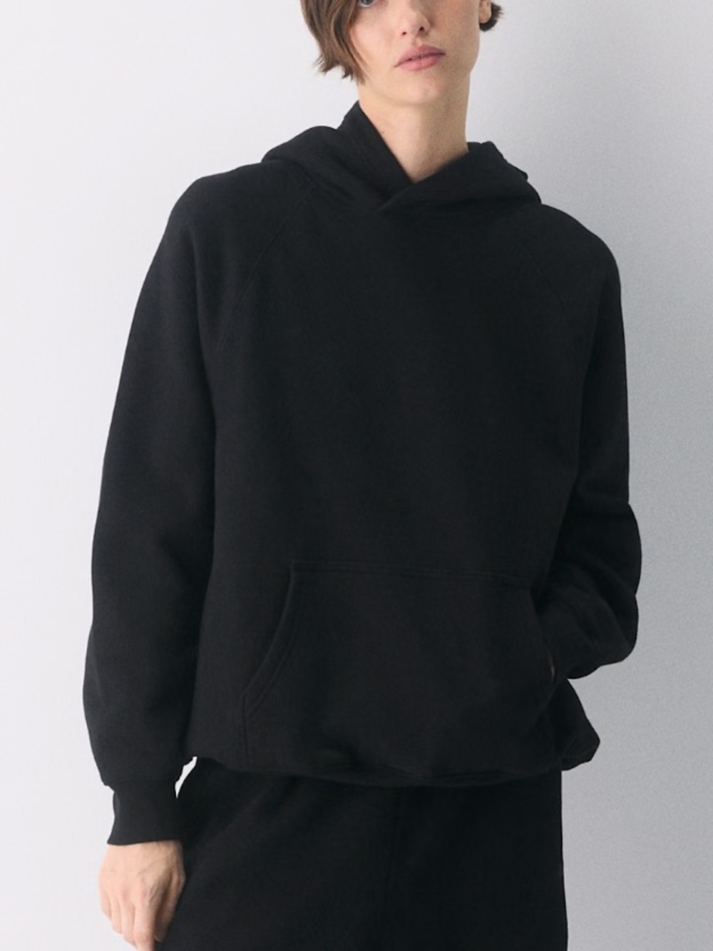 Black Megafit sweatfleece Aritzia hoodie